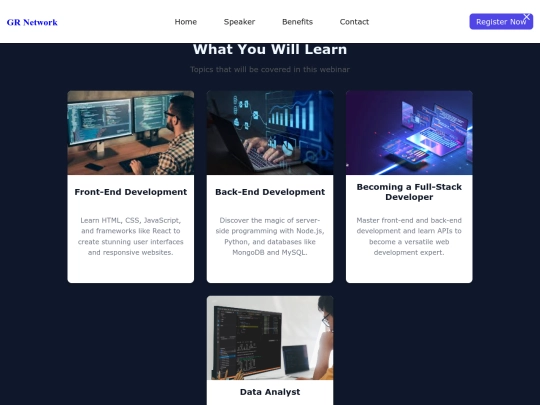 Events page/futurevent screenshot