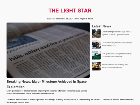Events page/news screenshot