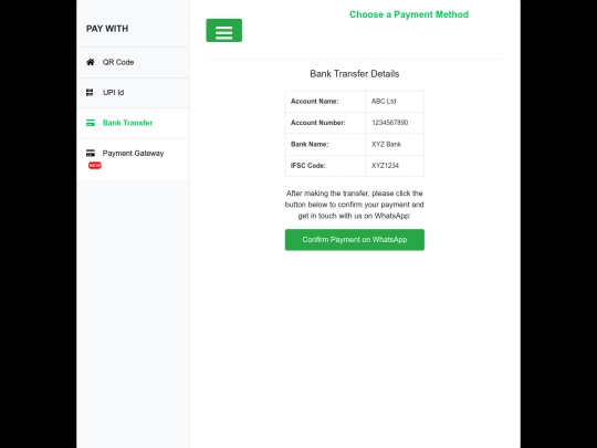 Payment Page screenshot