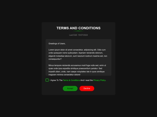 Terms&conditions  screenshot