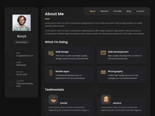 User Profile 2 screenshot
