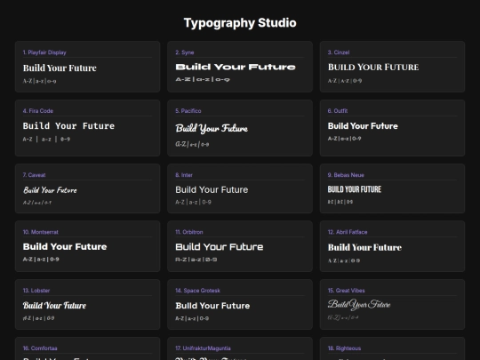 font screenshot