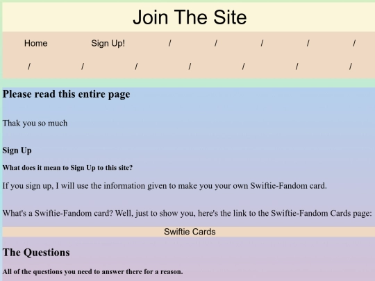 questionnaire screenshot