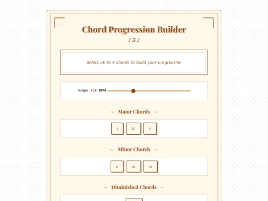 ChordProgressionBuilder screenshot