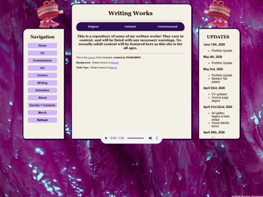 writing screenshot