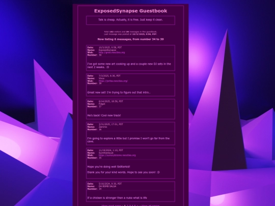 Guestbook screenshot