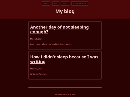 blog screenshot