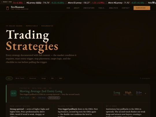 Strategies screenshot