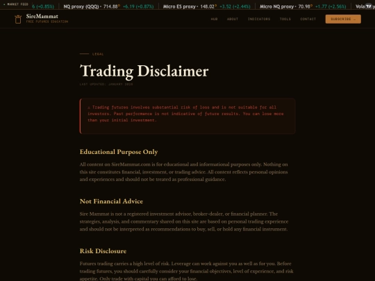 disclaimer screenshot