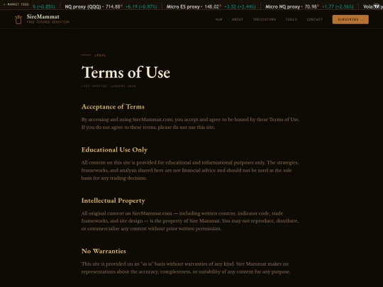 terms screenshot
