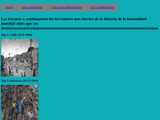 pagina web de S y J/top 5 terremotos screenshot