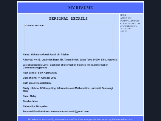personaldetails screenshot