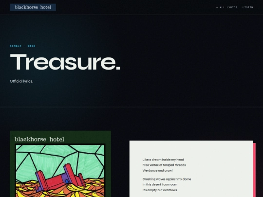 lyrics/treasure screenshot