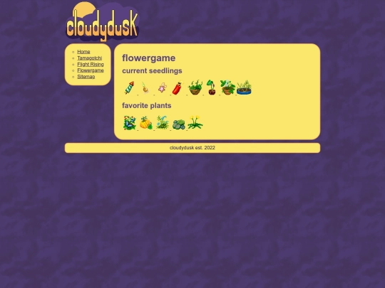 sunset/flowers screenshot