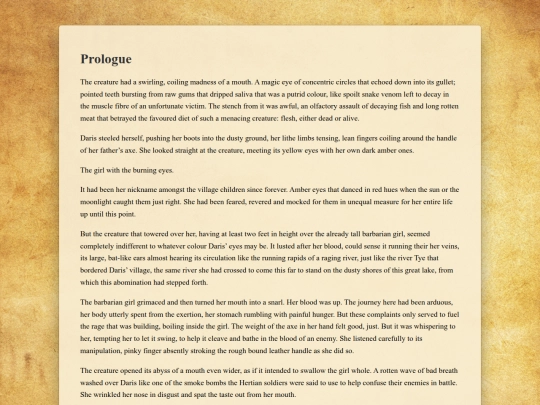 Prologue screenshot