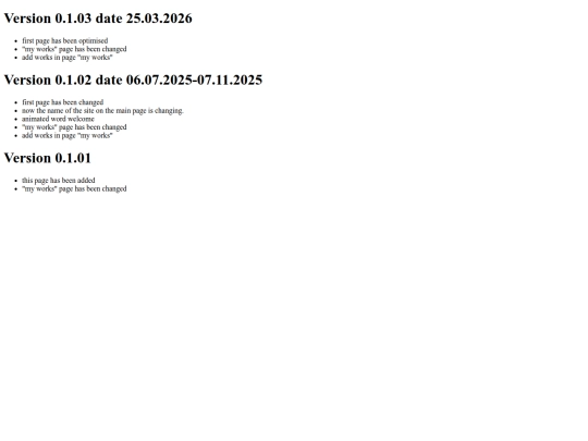 versions screenshot