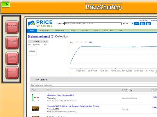 collections/Pricecharting screenshot