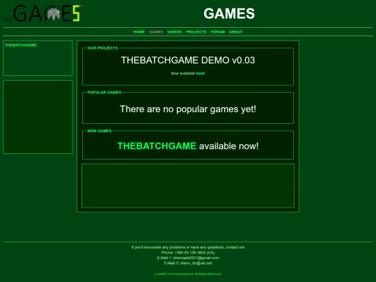 games screenshot