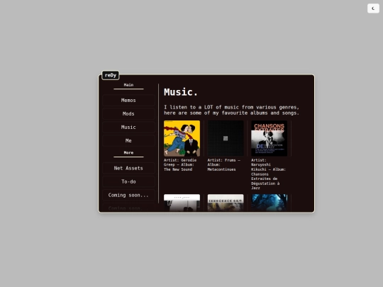 HTML/music screenshot