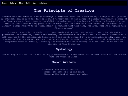 astrael/principles/creation screenshot