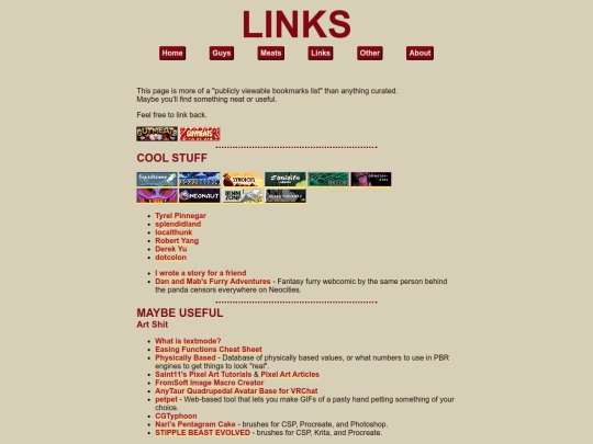 links screenshot