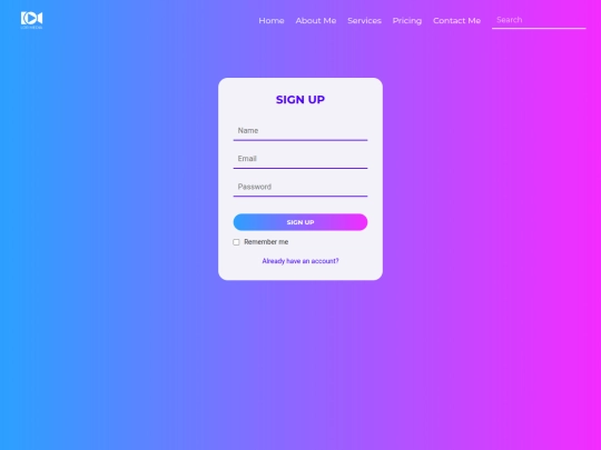 LoginPage screenshot