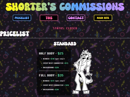commissions screenshot
