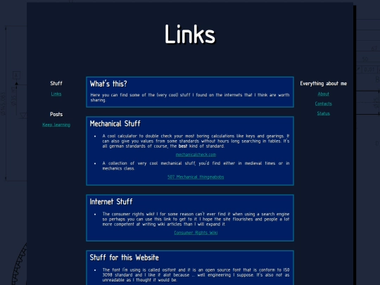 links screenshot