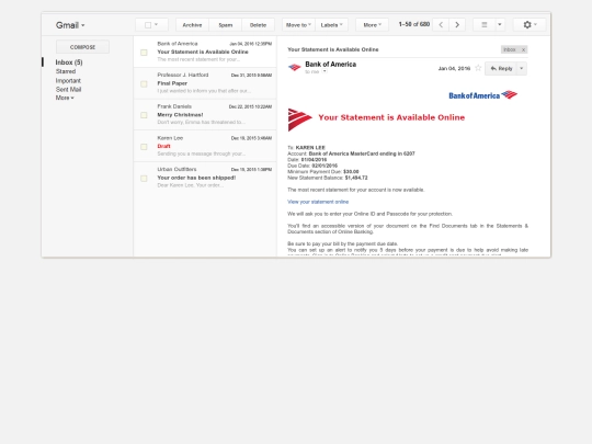 email screenshot