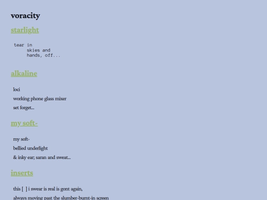 collections/voracity screenshot