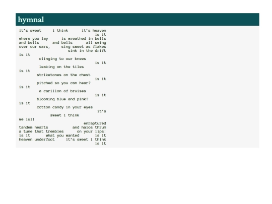 poetry/26-7/hymnal screenshot