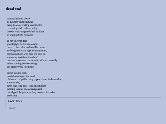 poetry/dead-end screenshot