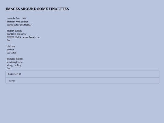 poetry/images-around-some-finalities screenshot