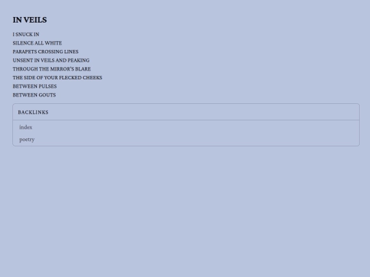 poetry/in-veils screenshot