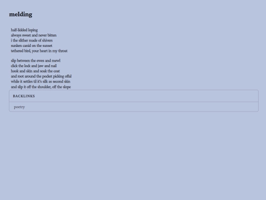 poetry/melding screenshot