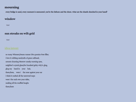 poetry/mourning screenshot