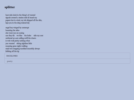 poetry/splitter screenshot