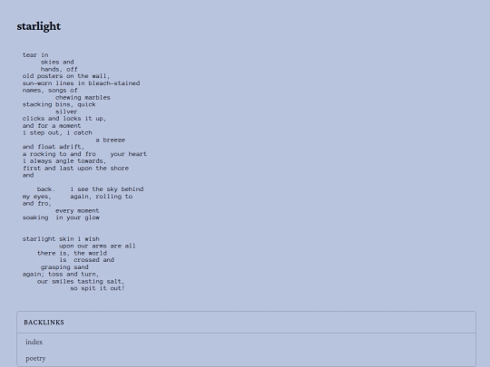 poetry/starlight screenshot