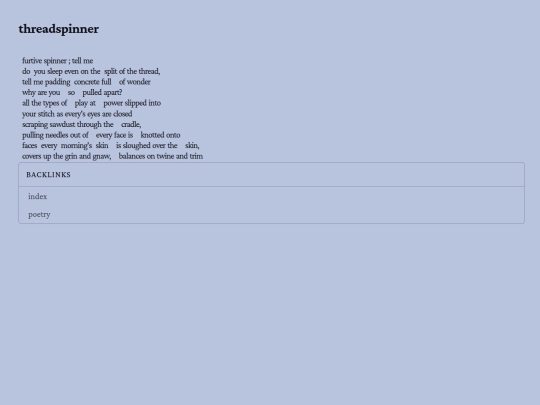 poetry/threadspinner screenshot