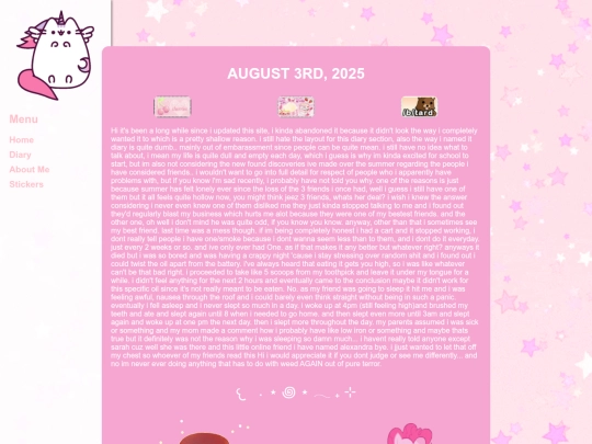 diary screenshot