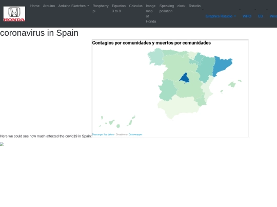 coronovirus in spain screenshot