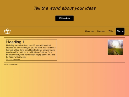 WriteArticle screenshot