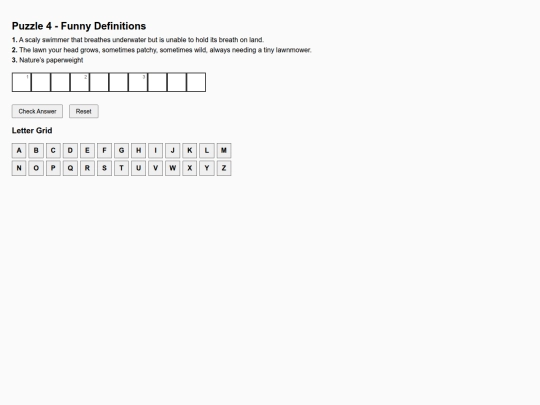 Puzzle 4 - Funny Definitions screenshot