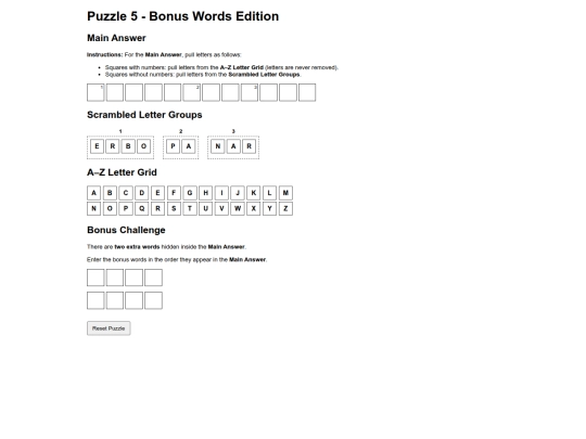 Puzzle 5 - Bonus Words Edition screenshot