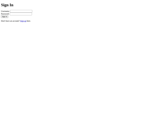 signin screenshot