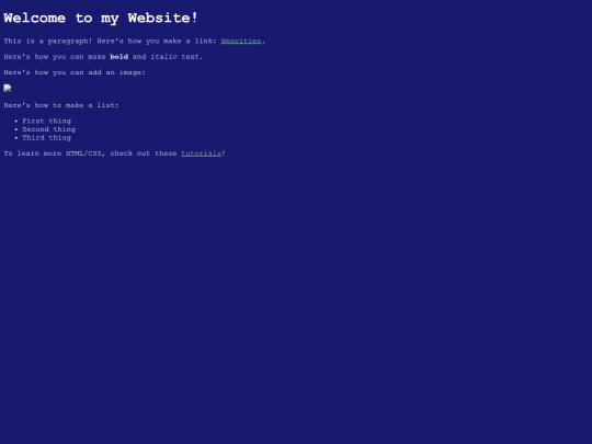 testpage screenshot