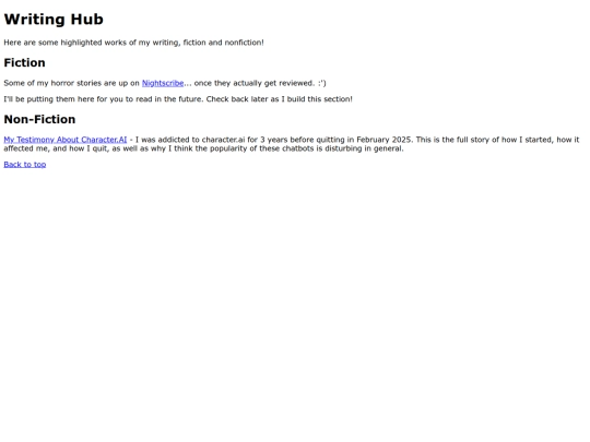 writing screenshot
