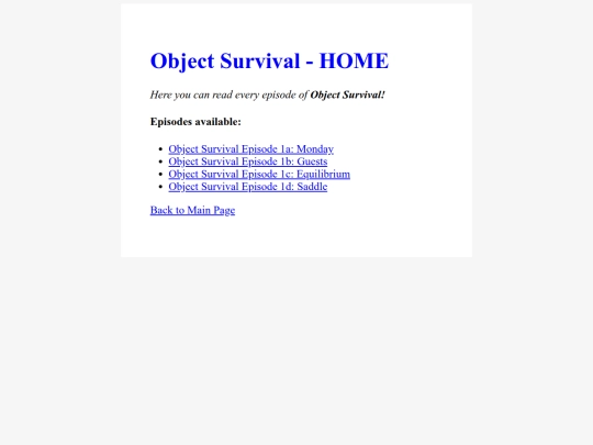 OS/objectsurvivalhome screenshot