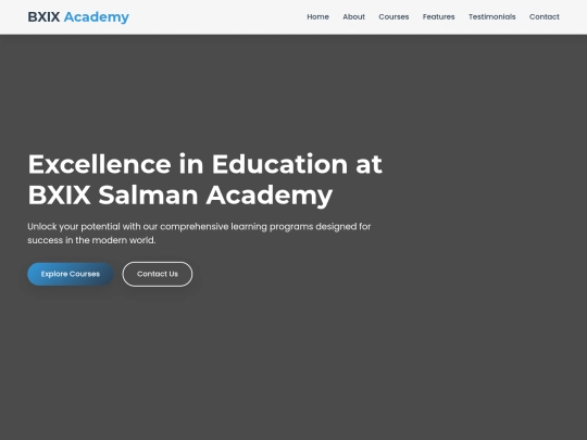 bxixacademy/bxix html screenshot