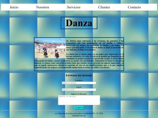 PAGINA WEB GRUPAL/Danza screenshot